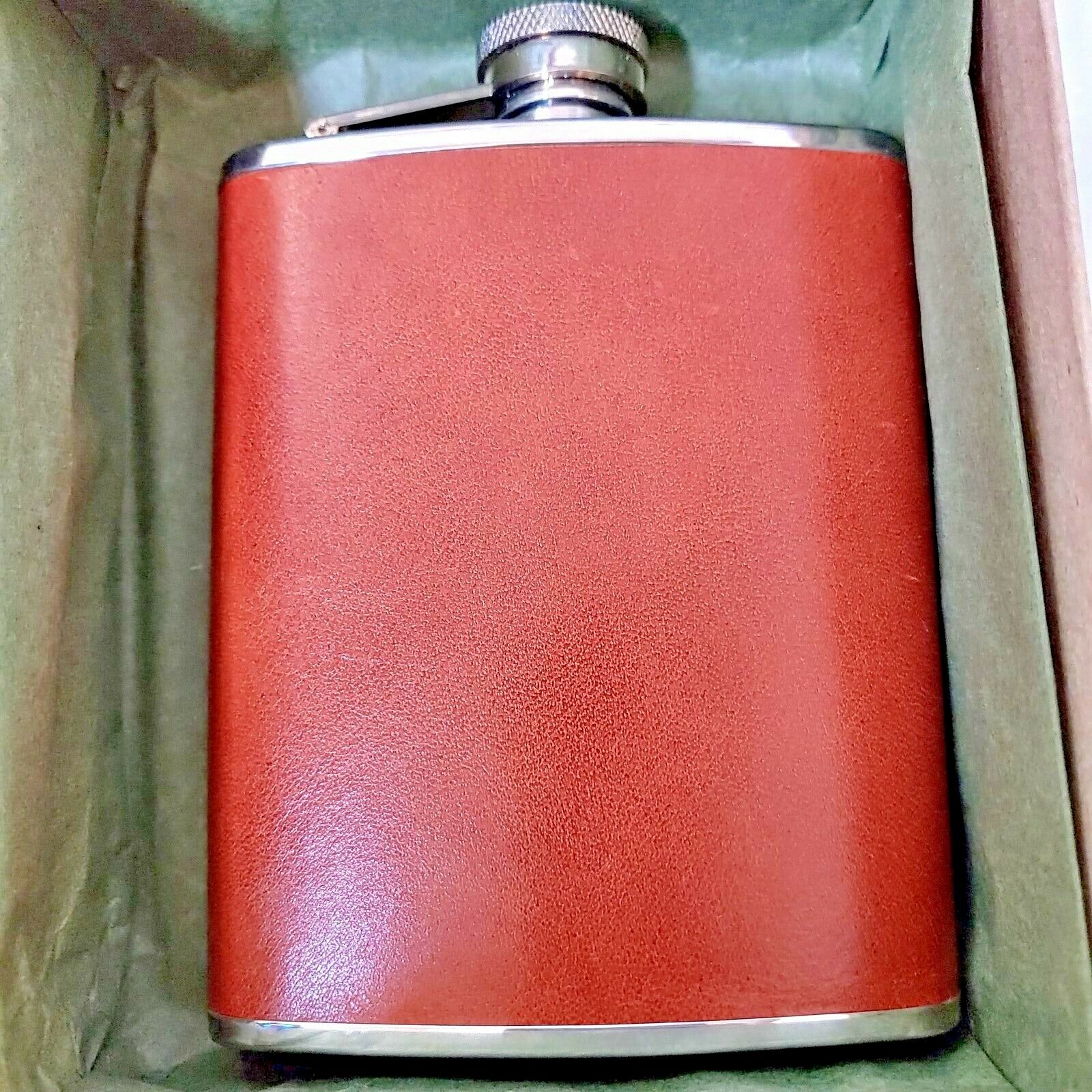 Atoll | Brown Leather | 6 oz. Flask