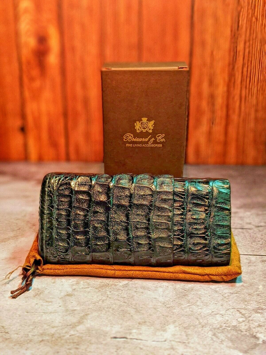 Brizard and Co Black Caiman Genuine Carrying Case