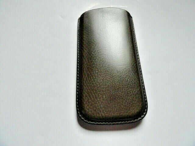 Pheasant Leather Eye Glass Case Xtra Wide Green 3.25" x 6.5"
