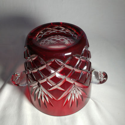 FABERGE RUBY RED ICE BUCKET IN THE ORIGINAL PRESENTATION BOX