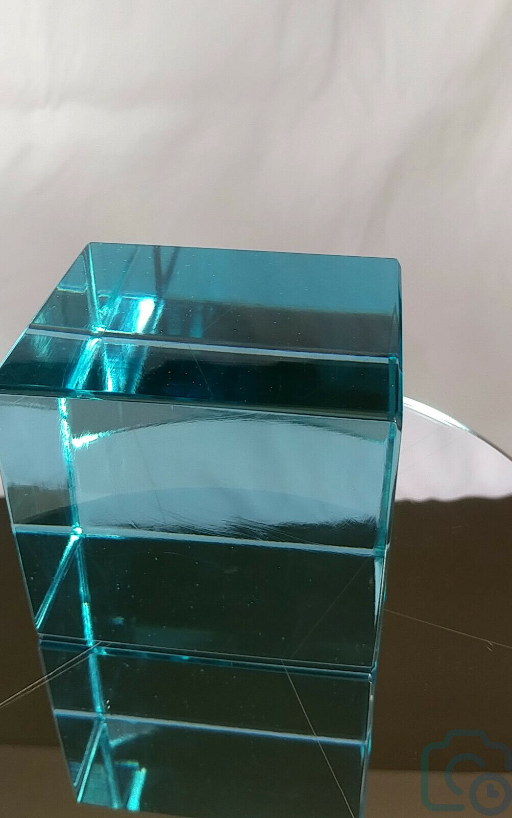 R. Austria Blue Crystall Box Art Sculpture