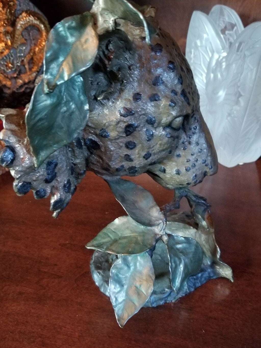 Mark Hopkins "Night of the Hunter" Painted Limited Edition Bronze Sculpture