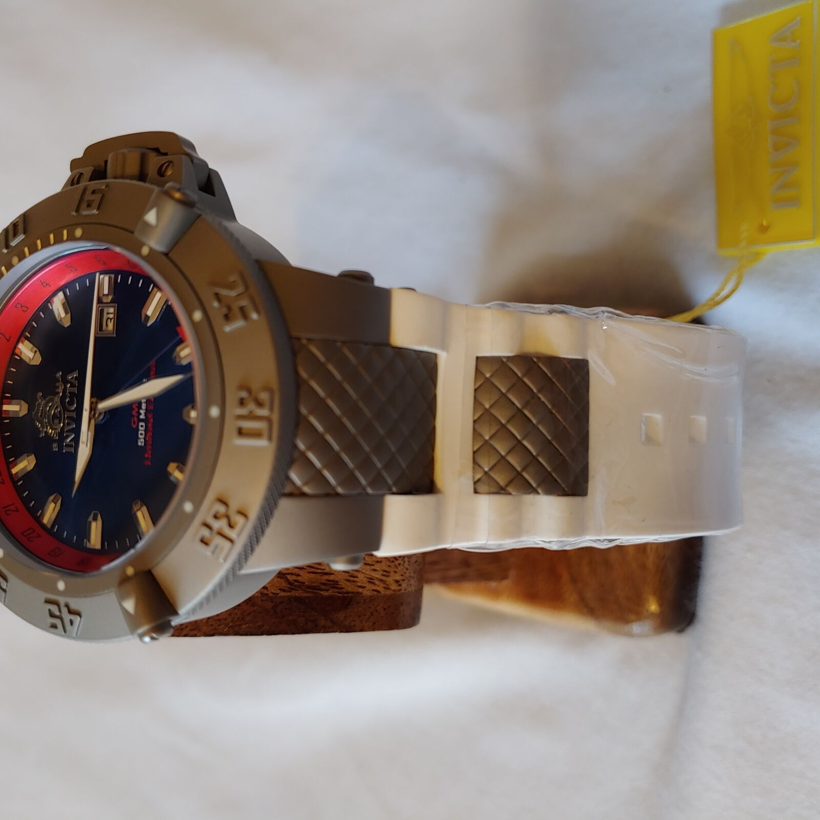 INVICTA SUBAQUA NOMA III MENS QUARTZ 50MM BLUE, RED CASE STAINLESS STEEL DIAL