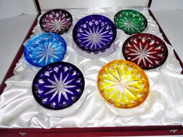 Faberge Crystal Colored Coasters