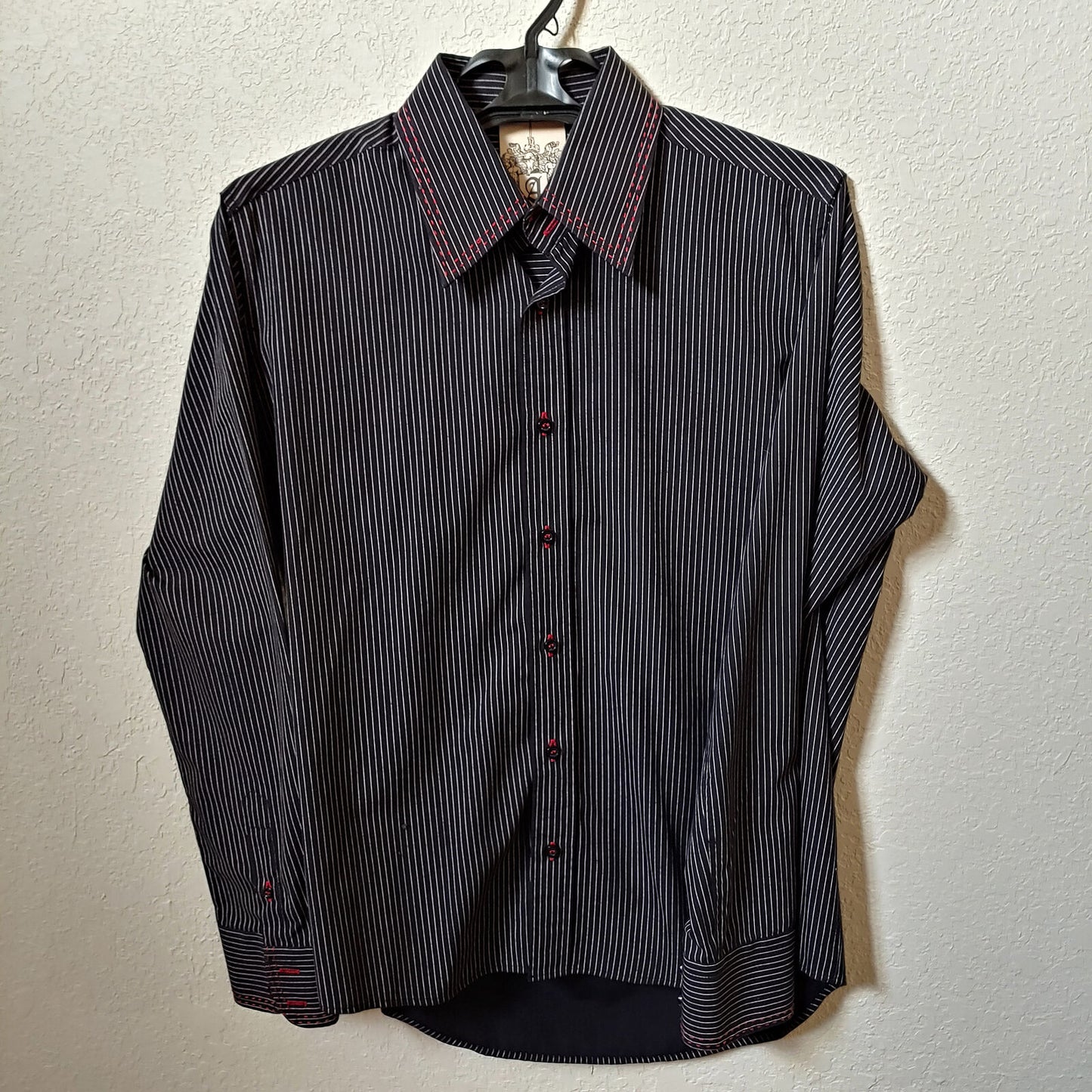 Artine | Men's Black Long sleeve Button down Casual Shirt