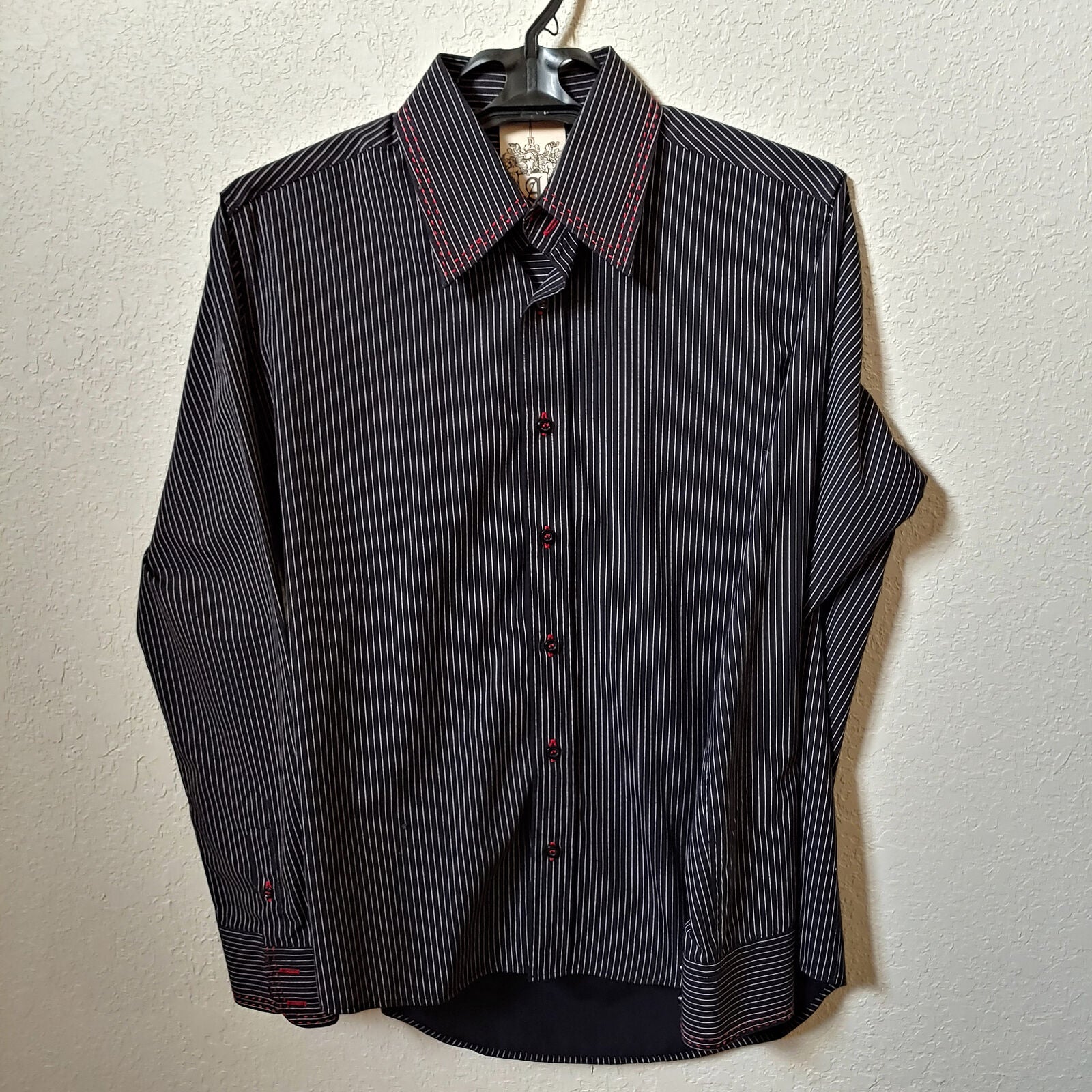 Artine | Men's Black Long sleeve Button down Casual Shirt