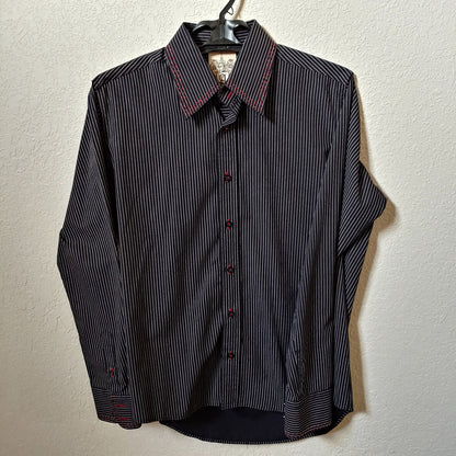 Artine | Men's Black Long sleeve Button down Casual Shirt