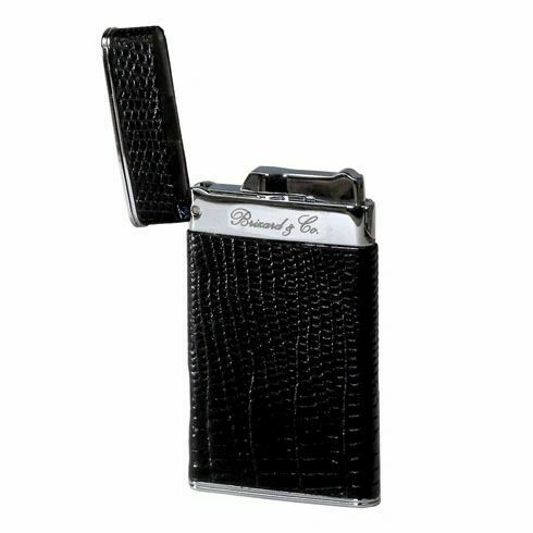 Brizard and Co. - The "Sottile" Lighter - Lizard Pattern Black