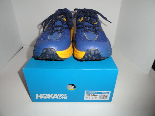 Hoka One Speedcoat 3 Blue & Gold size 13 M