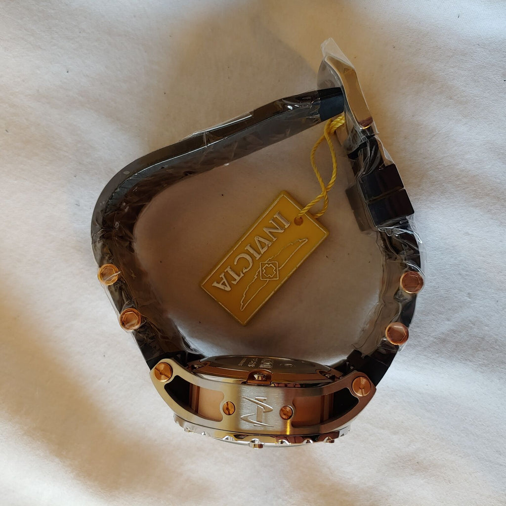 INVICTA SUBAQUA QUARTZ WATCH - ROSE GOLD CASE BLACK TONE STAINLESS STEEL