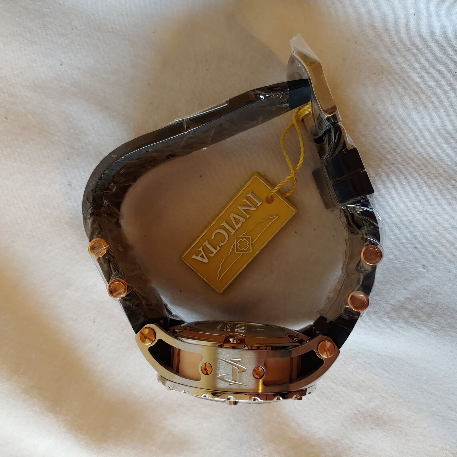 INVICTA SUBAQUA QUARTZ WATCH - ROSE GOLD CASE BLACK TONE STAINLESS STEEL
