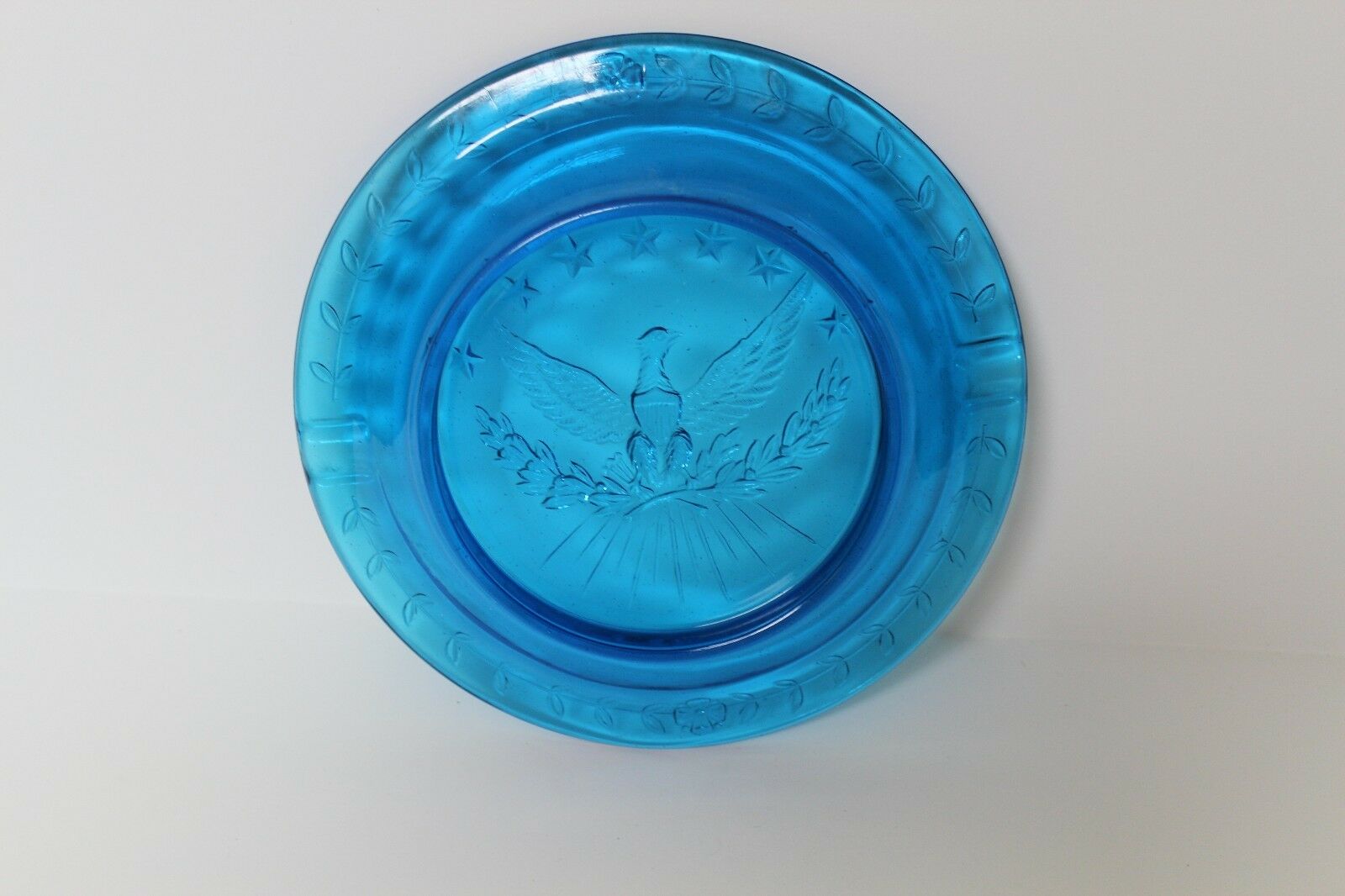 Blue Glass Ashtray