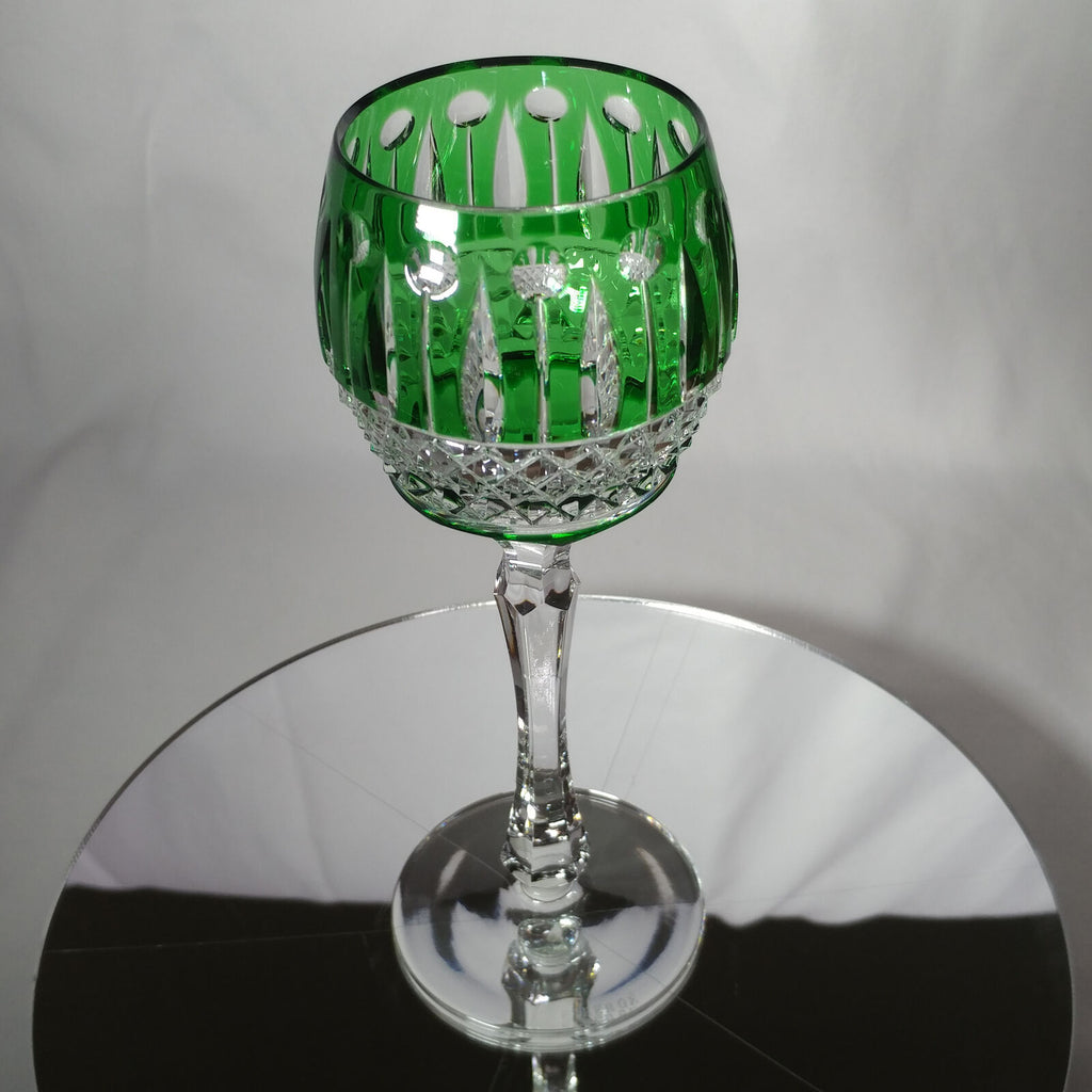FABERGE XENIA IMPERIAL EMERALD GREEN  CRYSTAL GOBLET | SINGLE