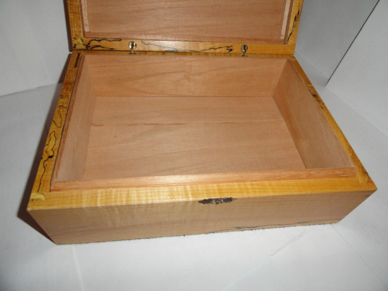 Custom Exotic Wood Humidor 50 count capacity 12" L x 8.75" W x 4.5" H