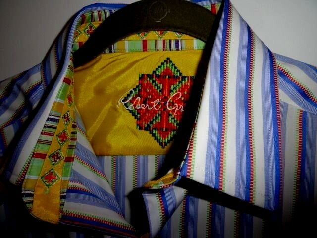 Robert Graham Fine Stripe Long Sleeve Shirt Size Medium