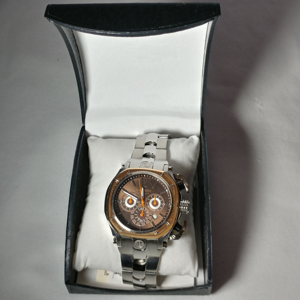Baldinini Men's Chronographer Watches |  Chronograph Burgundy/Orange (62623705)