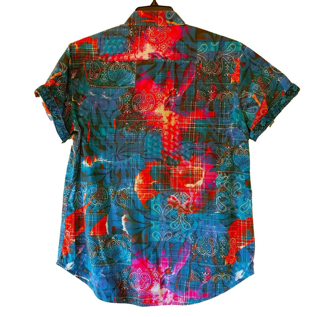 Robert Graham Short Sleeve Printed Sport Shirt Classic Fit - Medium