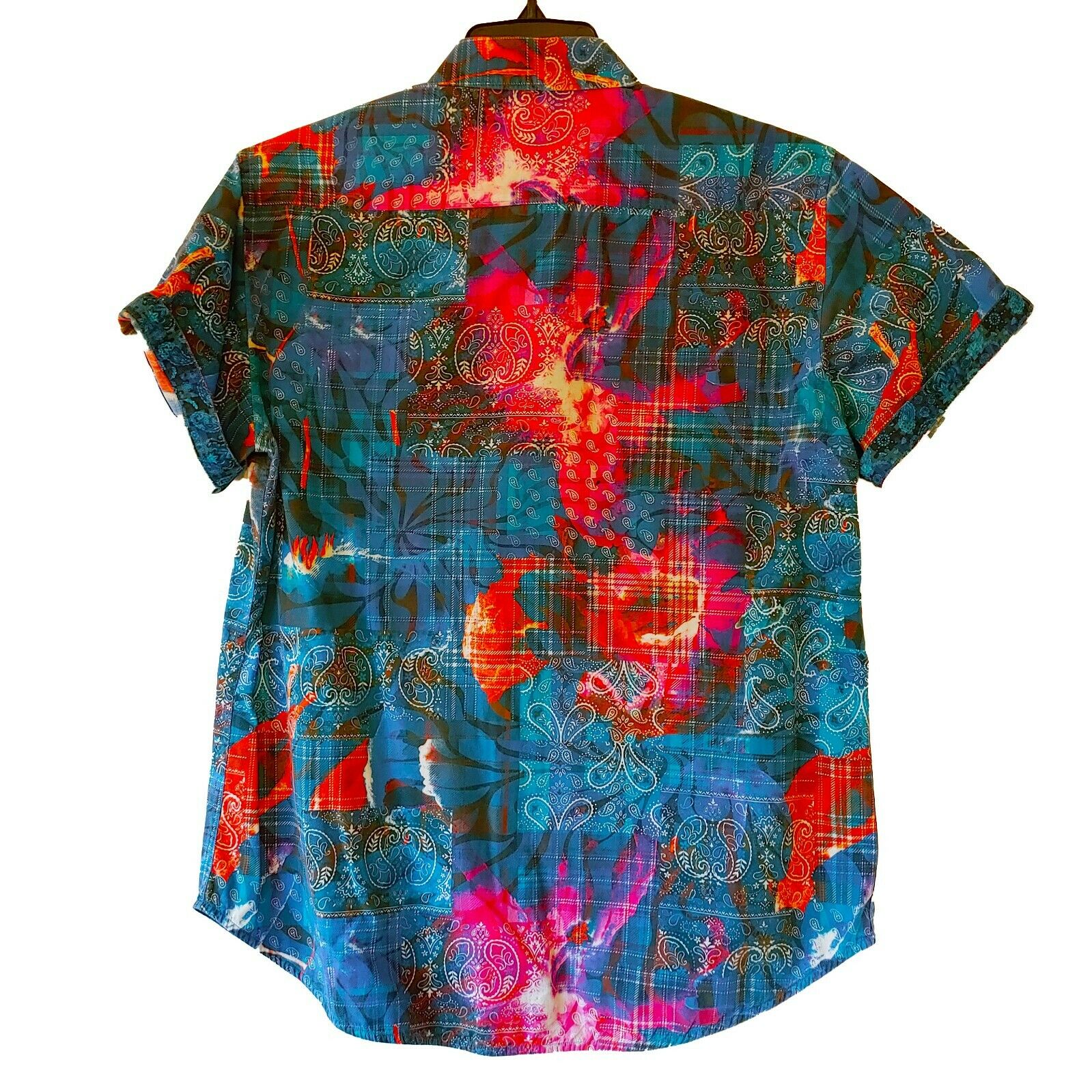 Robert Graham Short Sleeve Printed Sport Shirt Classic Fit - Medium