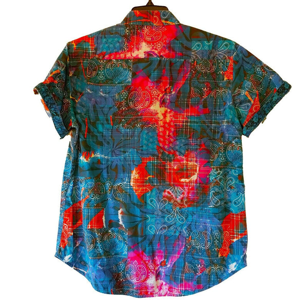 Robert Graham Short Sleeve Printed Sport Shirt Classic Fit - Medium