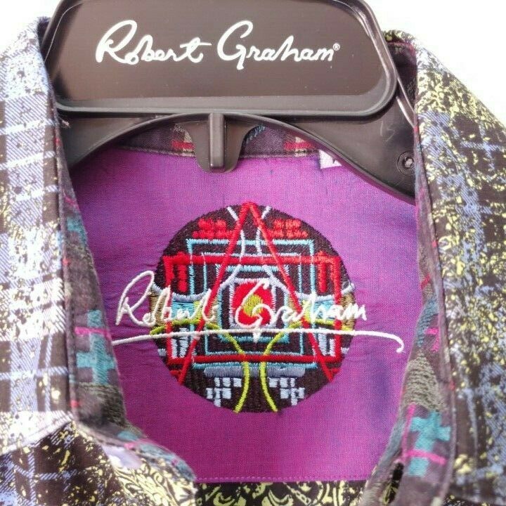 Robert Graham - Colorful Long Sleeve - Men's Medium Button Down Classic Fit