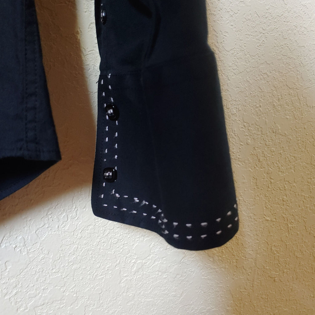 BC Men | Black Long sleeve Button down Casual Shirt | Medium