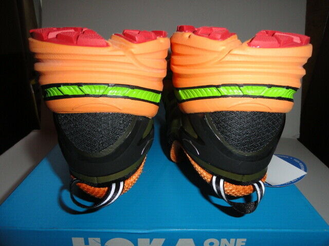 Hoka One One Mens Stinson 3 ATR Shoes 1008326 Bright Green / Persimmon 12.5