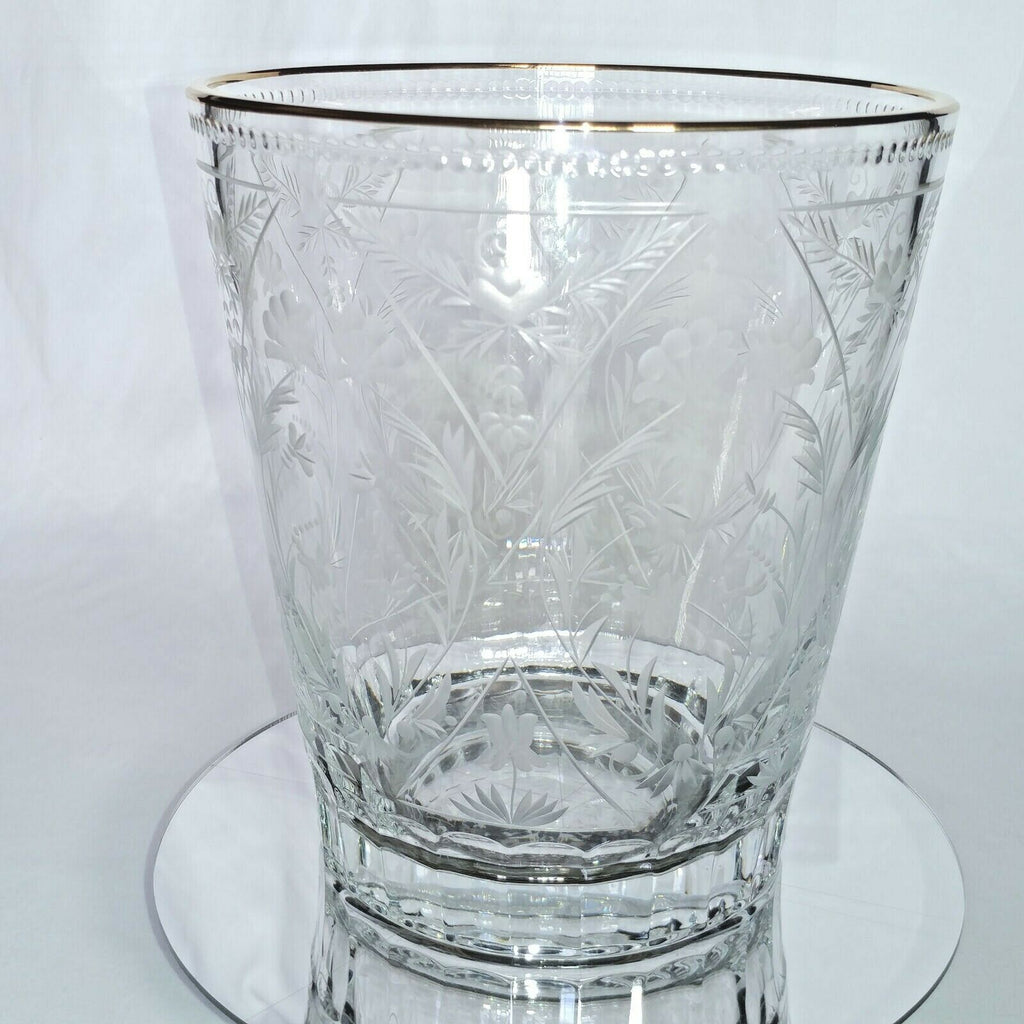 FABERGE | CRYSTAL CHAMPAGNE ICE BUCKET CHILLER | SPECIAL EDITION 22KT
