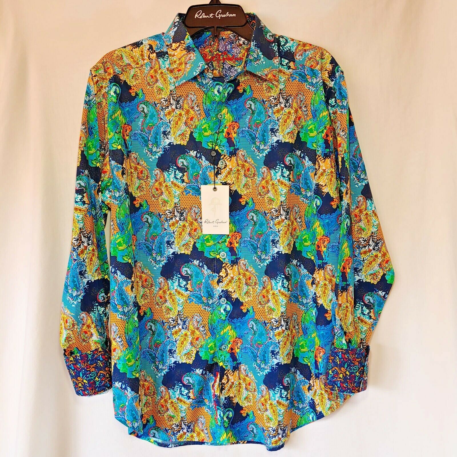 Robert Graham - Colorful Long Sleeve - Men's Medium Button Down Classic Fit