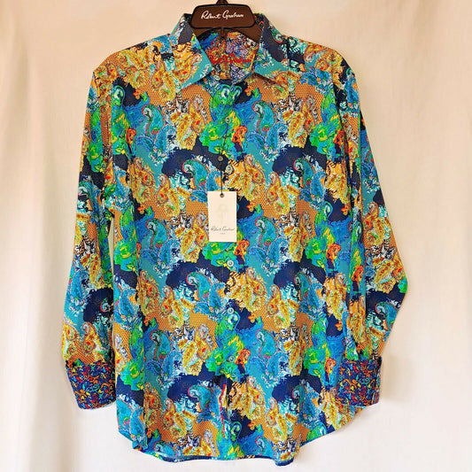 Robert Graham - Colorful Long Sleeve - Men's Medium Button Down Classic Fit