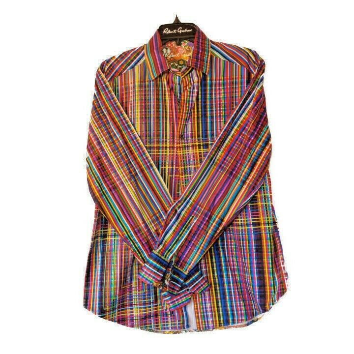 Robert Graham - Colorful Long Sleeve - Men's Medium Button Down Classic Fit