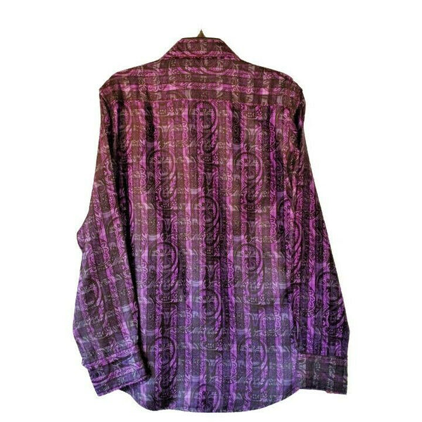 Robert Graham - Colorful Long Sleeve - Men's Medium Button Down Classic Fit