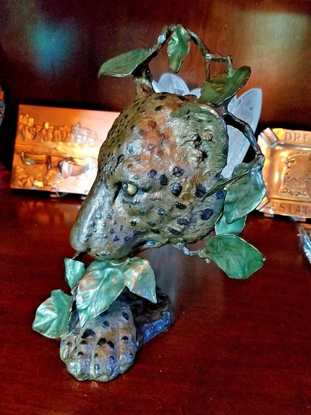 Mark Hopkins "Night of the Hunter" Painted Limited Edition Bronze Sculpture