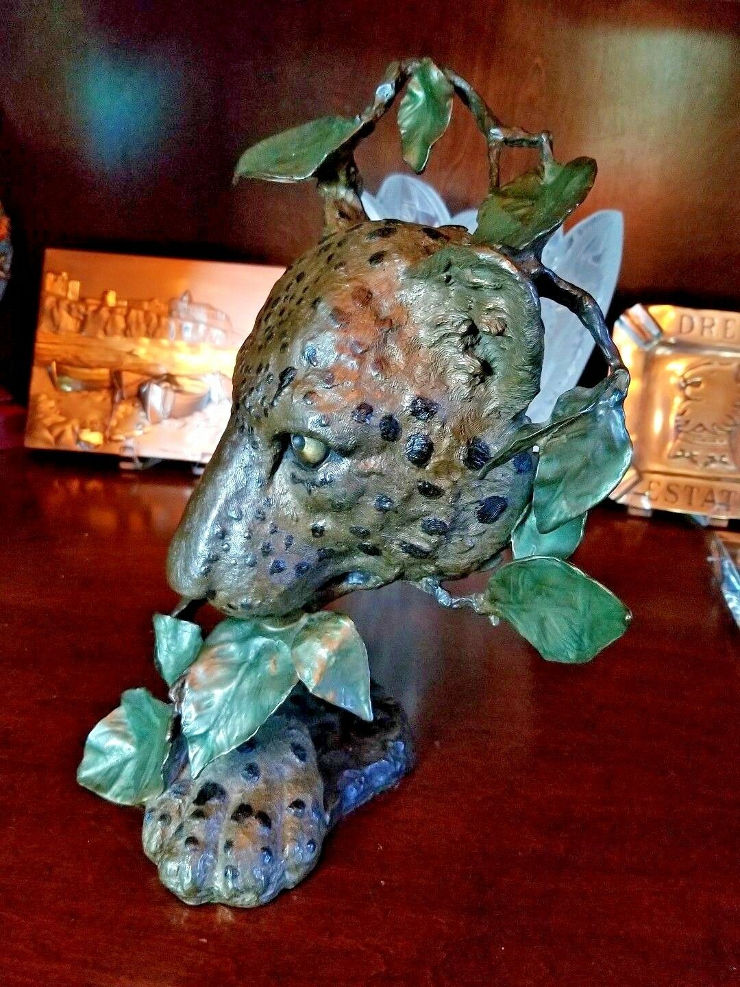 Mark Hopkins "Night of the Hunter" Painted Limited Edition Bronze Sculpture