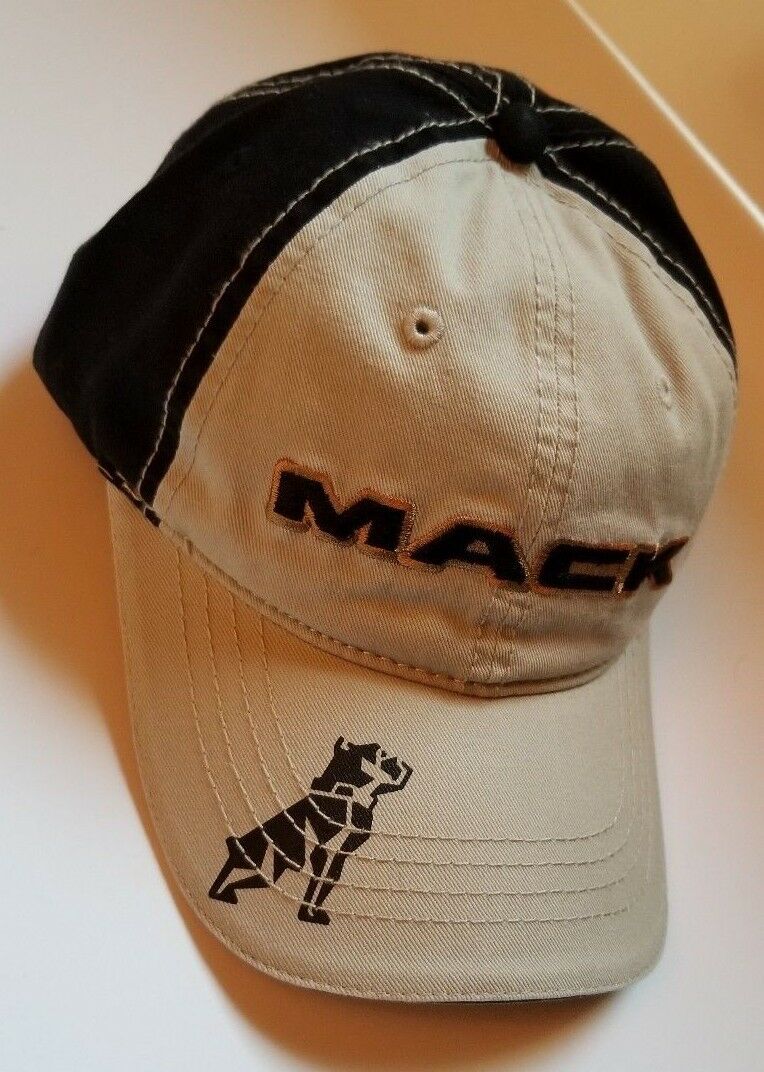 Mack Trucks Black & Tan Canvas  Baseball Cap