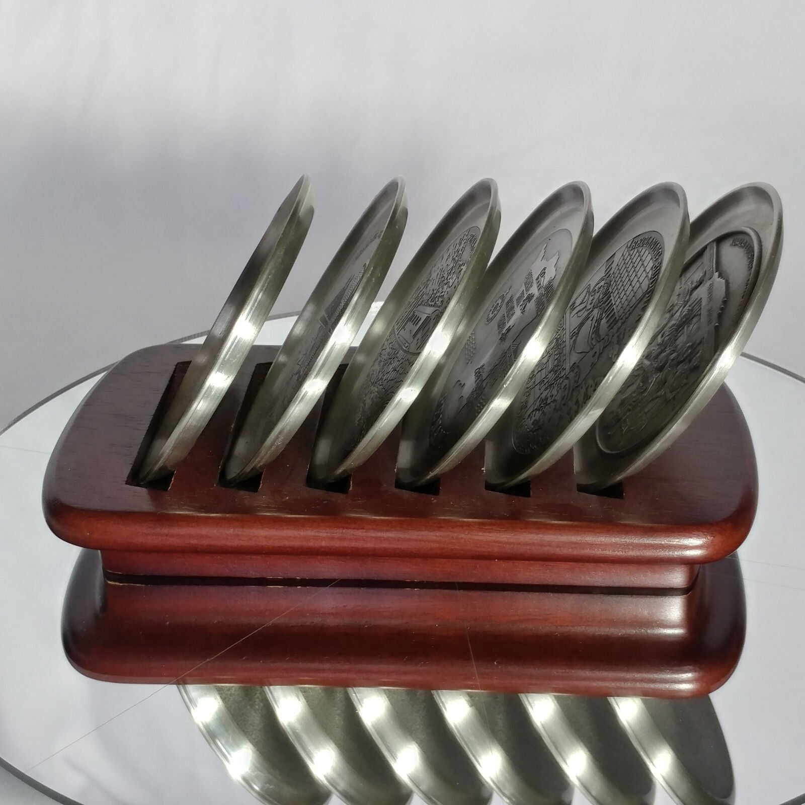 ROYAL SELANGOR PEWTER  COASTER SET of 6
