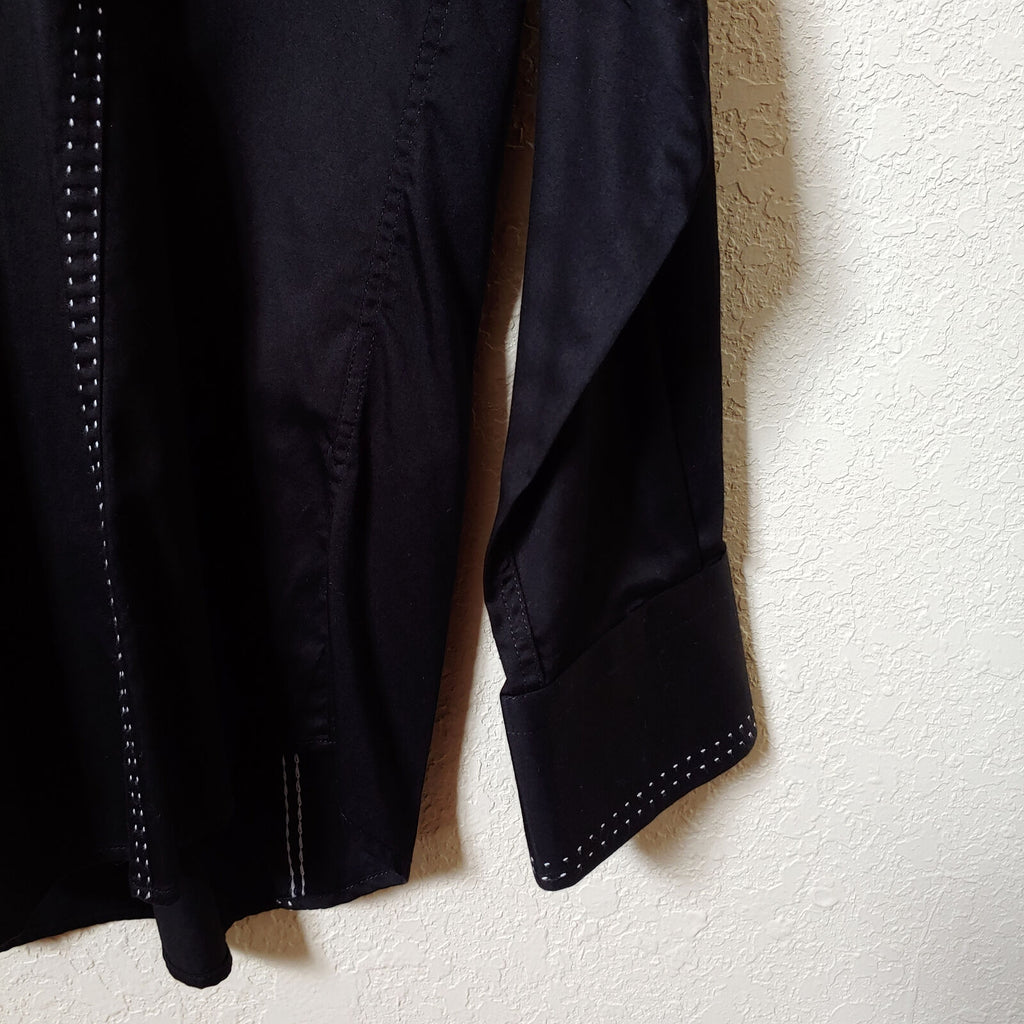 Envy Couture | Slim Fit | Black Longsleeve Buttondown Casual Shirt