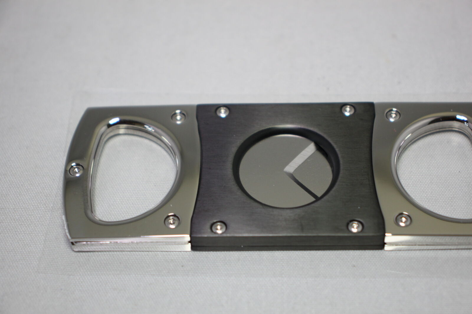 Elie Bleu Cigar Cutter Matte Black with Satin Stainless Steel | EBC1000 New