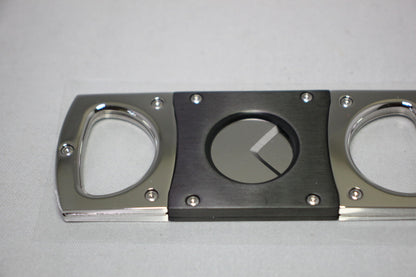 Elie Bleu Cigar Cutter Matte Black with Satin Stainless Steel | EBC1000 New