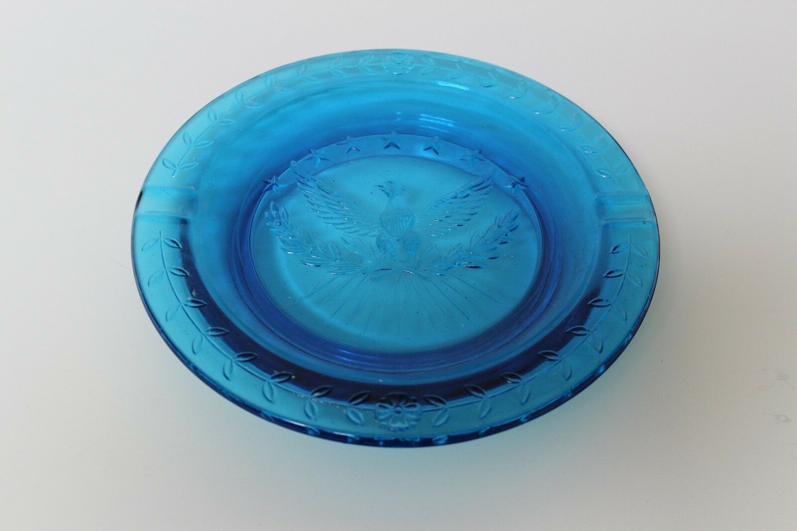 Blue Glass Ashtray
