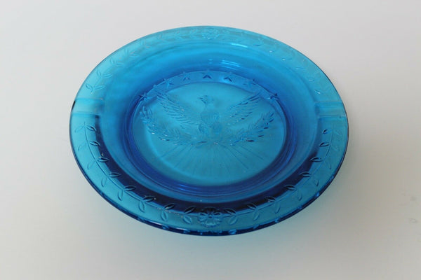 Blue Glass Ashtray