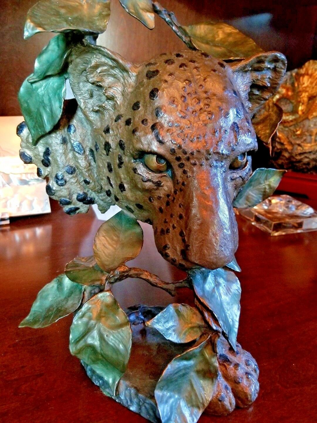 Mark Hopkins "Night of the Hunter" Painted Limited Edition Bronze Sculpture