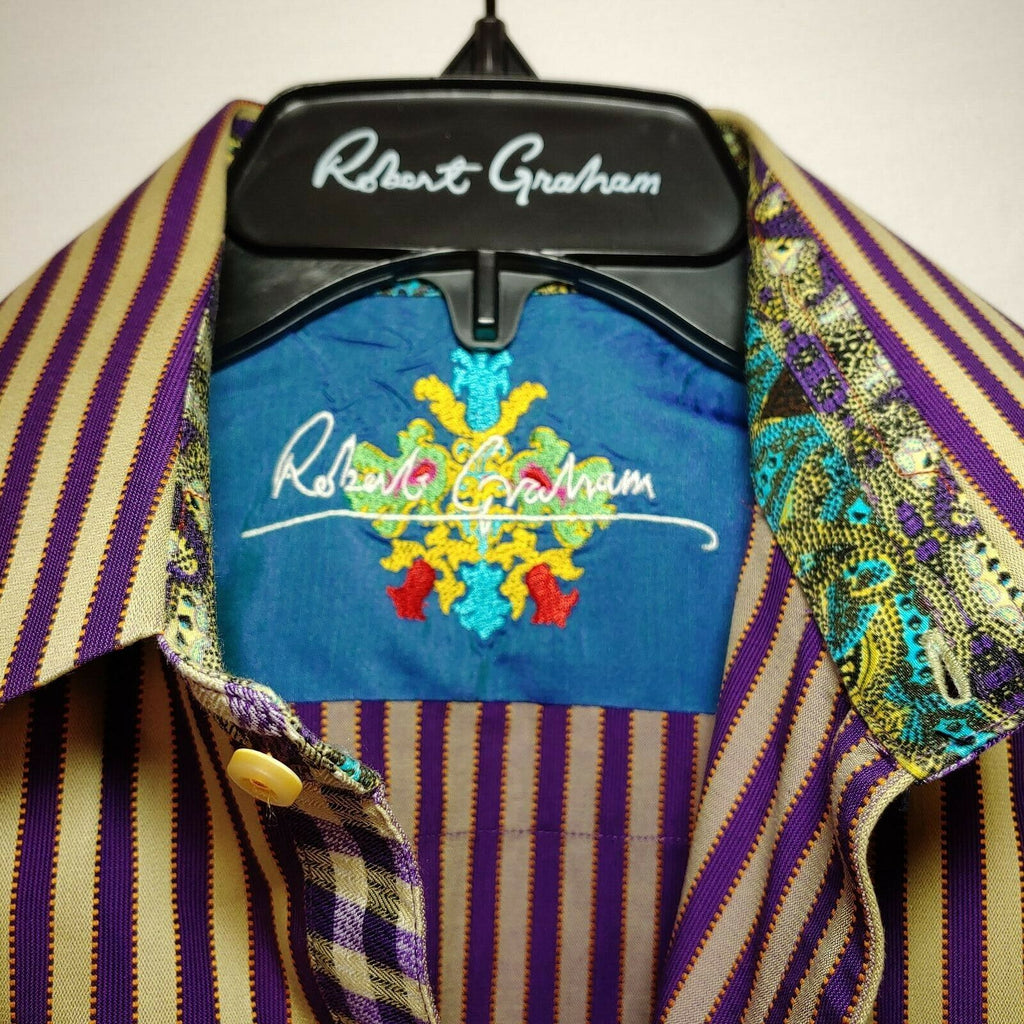Robert Graham - Colorful Long Sleeve - Men's Medium Button Down Classic Fit