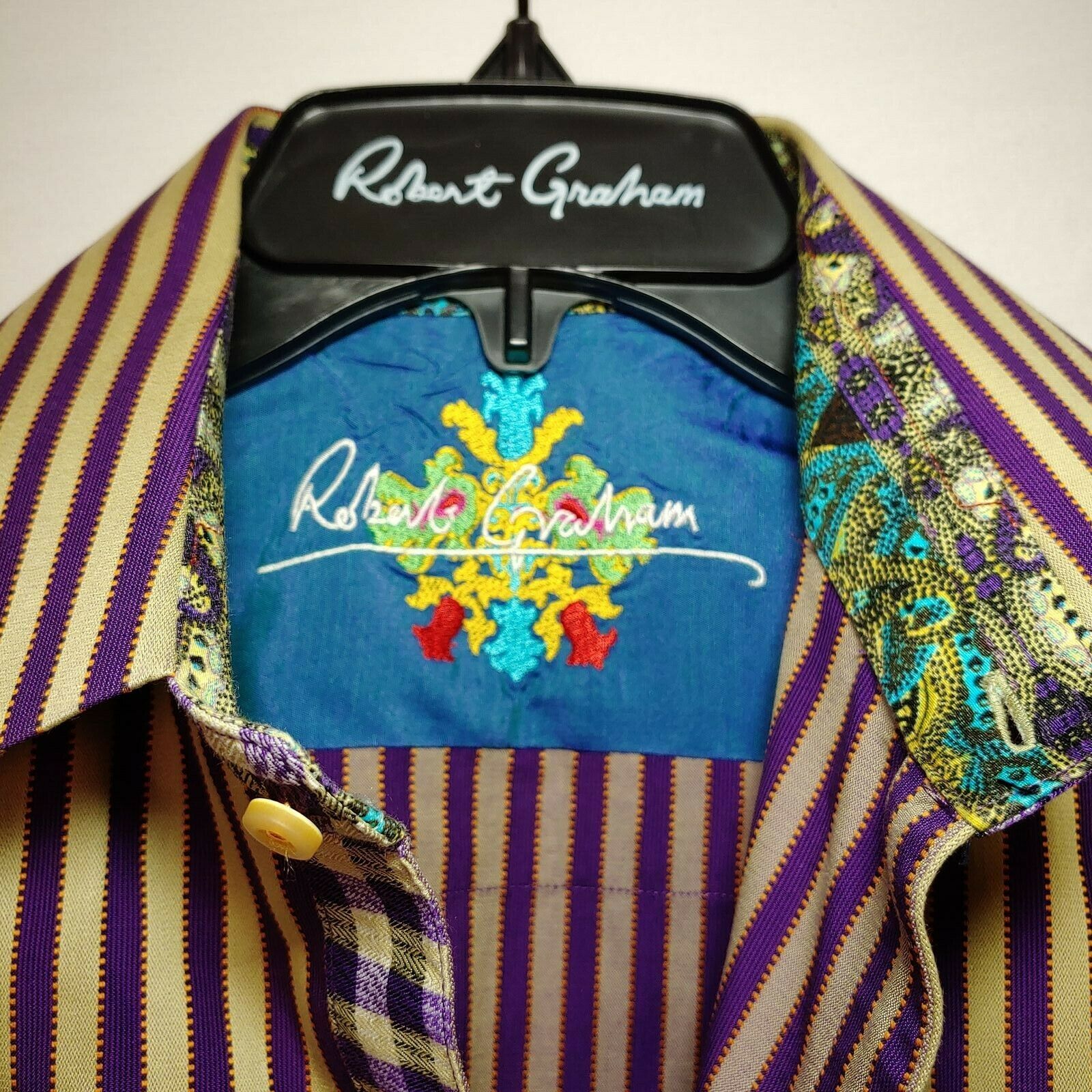 Robert Graham - Colorful Long Sleeve - Men's Medium Button Down Classic Fit