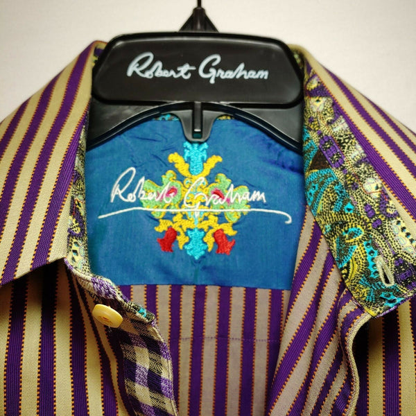 Robert Graham - Colorful Long Sleeve - Men's Medium Button Down Classic Fit