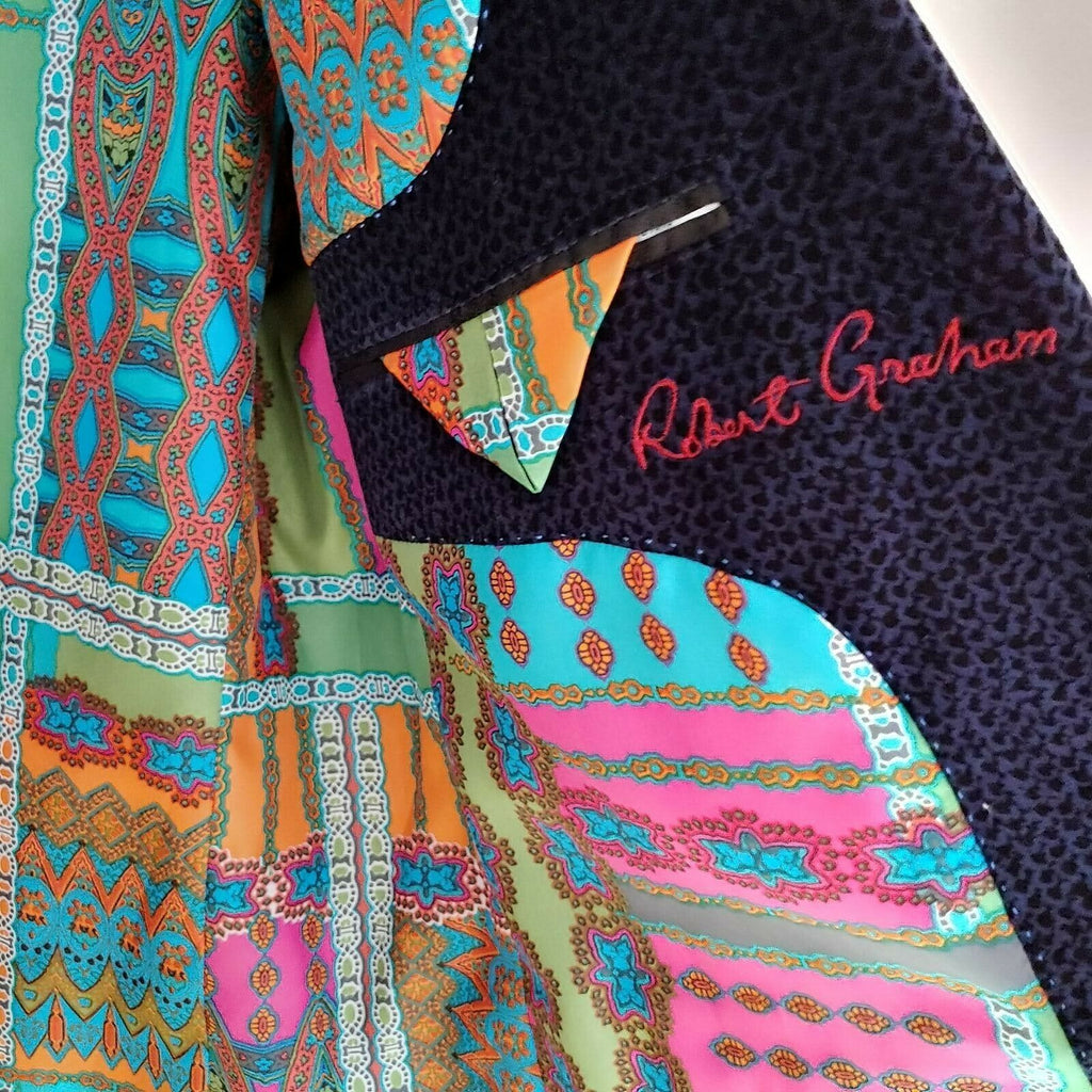Robert Graham - Classic Fit Sport Coat Suede Jacket - Navy Blue
