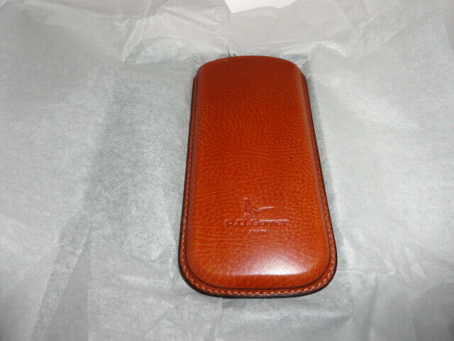 Pheasant Tan Leather Eyeglass Carrying Case 2.5" Size