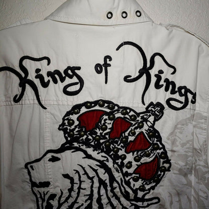 Rebel Spirit White King of Kings Shirt  Men's Medium