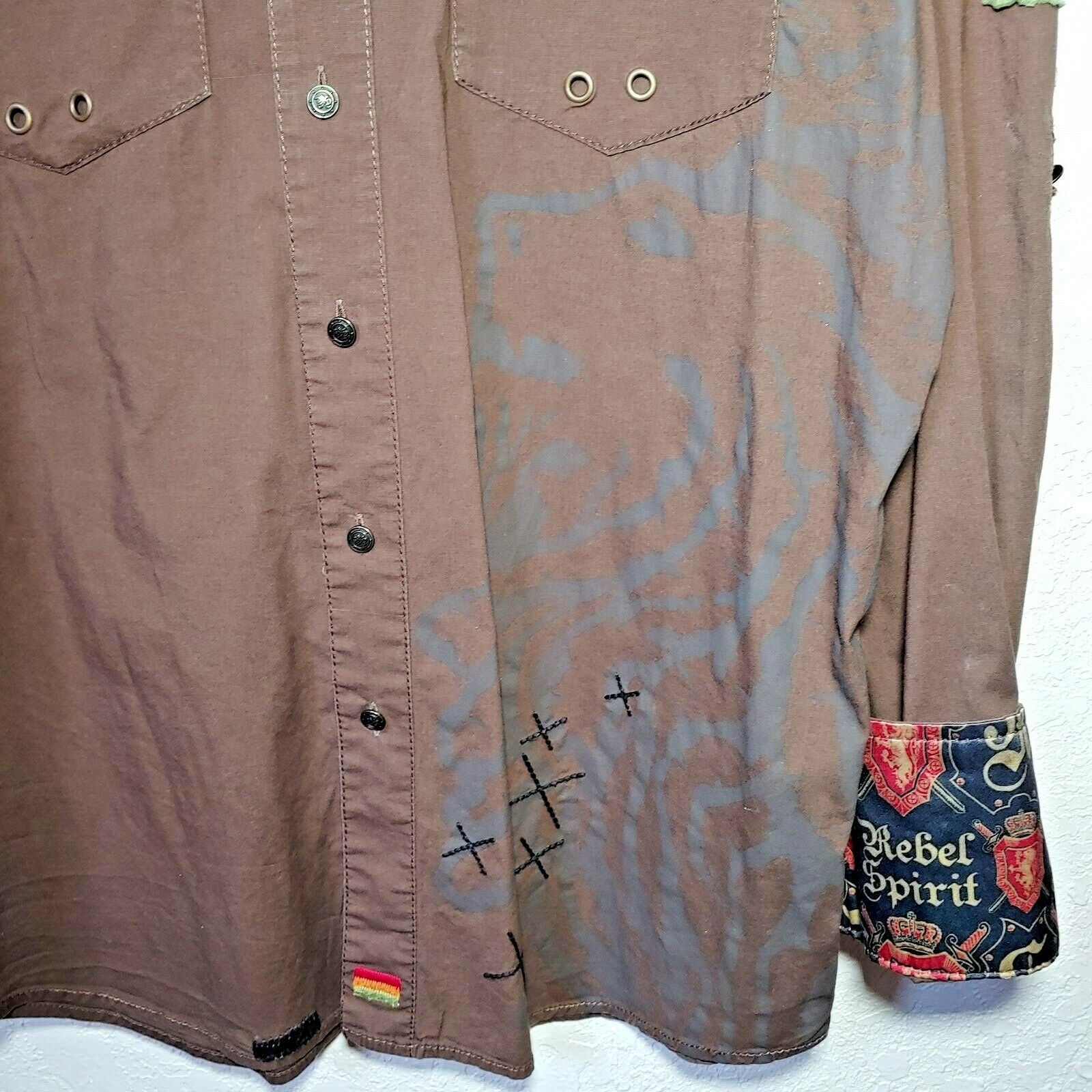 Rebel Spirit | Brown | King of Kings Shirt | Men's Medium