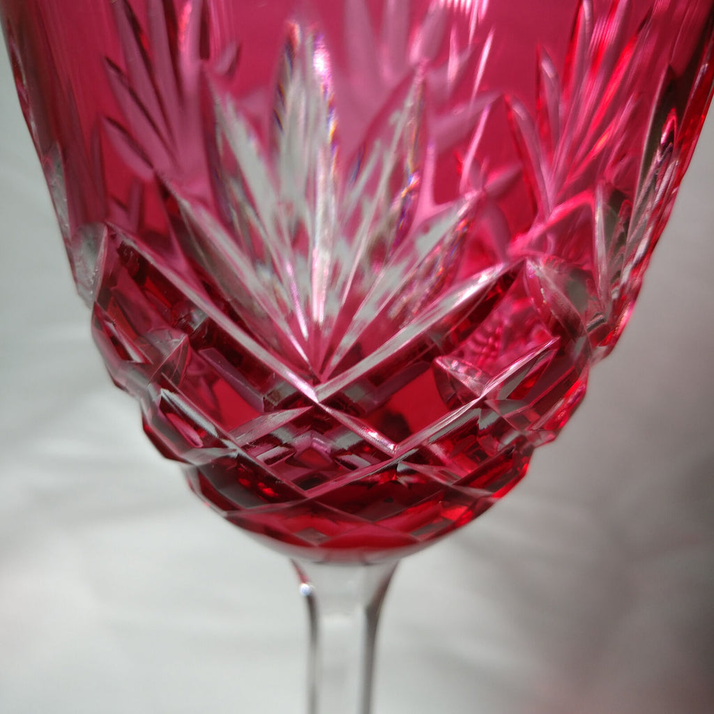 Faberge Odessa Cranberry Crystal Glass