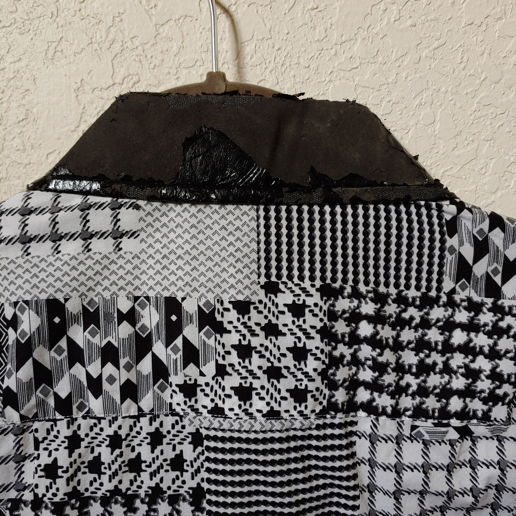 John Lennon | Men's Black and White Patterned Long sleeve Button down  Shirt